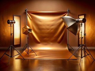 Luxurious Bronze Background Product Photography: Elegant Showcase for Jewelry, Cosmetics & Accessories