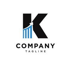 Letter K Trading Logo Icon Vector