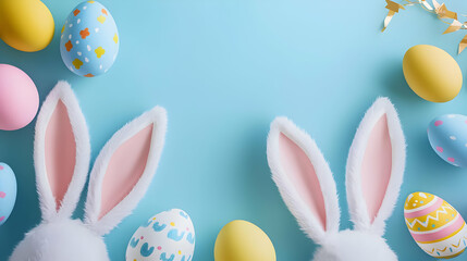 easter eggs and flowers