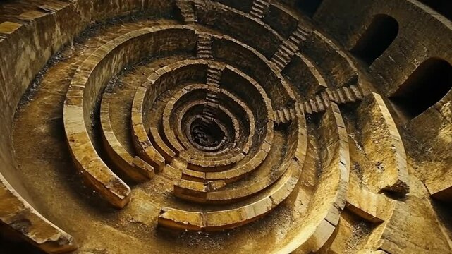 Spiral Stepwell: Ancient Architecture Marvel