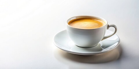Obraz premium Modern, isolated white coffee cup. Clean lines, minimalist aesthetic. Perfect for product showcases.
