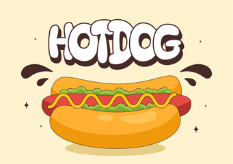 Junk Food Vector Illustration featuring Fast Food Meals such as French Fries, Pizza, Fried Chicken, and Hamburgers in a Flat Style Cartoon Background