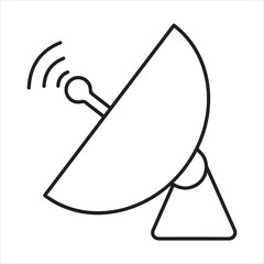 Satellite dish icon vector art illustration.