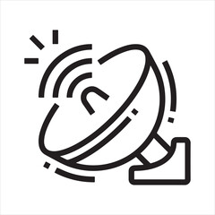 Satellite dish icon vector art illustration.