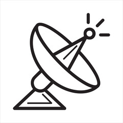 Satellite dish icon vector art illustration.