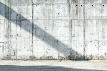 brutalist concrete wall with dramatic shadow play and industrial urban decay textures