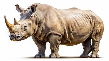 Obraz premium Majestic Rhinoceros Wildlife Animal Mammal PNG Stock Photo