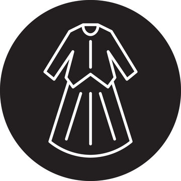 Minimalist Gamis Vector Fashion Icon