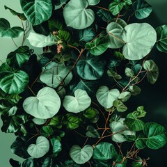 Lush Green Leaf Background  Botanical Illustration  Nature Wallpaper  Plant Pattern
