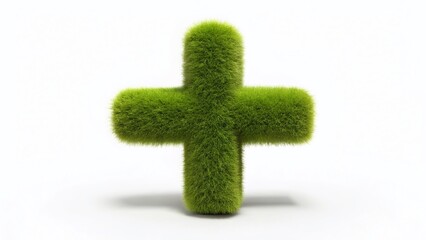 Fototapeta premium Minimalist Plus Symbol Animal Character Isolated On White