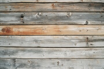 Fototapeta premium Rustic weathered wood planks, various tones of gray and brown. Ideal for backgrounds, textures, or rustic designs.
