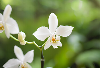Fototapeta premium dreamy orchid close-up with nature 