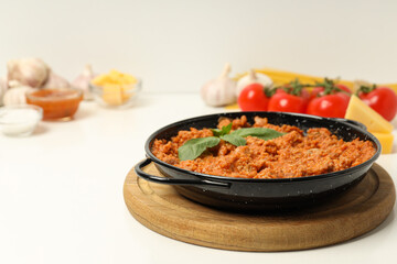 Bolognese sauce, concept of tasty and delicious food