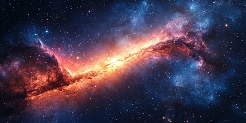 Fototapeta premium Stunning Photorealistic Space Scene with Vibrant Colors and Stars