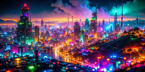 Neon City Lights: The Enchanting Glow of the Urban Jungle
