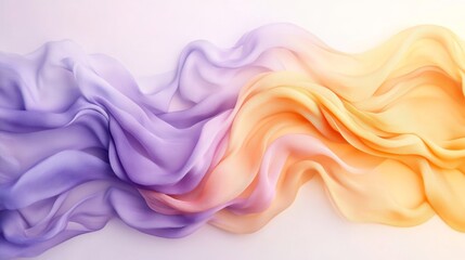 Obraz premium Elegant Draped Fabric in Purple and Orange Hues