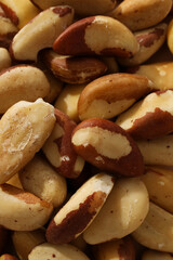 A close-up view of a peanut without the shell