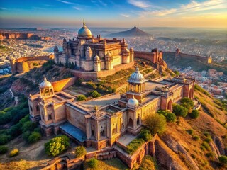 Panoramic View of Majestic Jodhpur Palace, Rajasthan, India