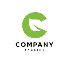 Obraz premium Letter C Nature Leaf Logo Icon Vector