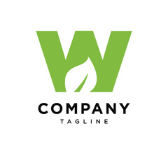 Letter W Nature Leaf Logo Icon Vector