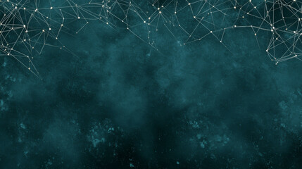 Abstract network lines on dark teal background