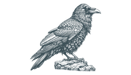 crow vector, raven vector