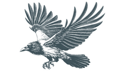crow vector, raven vector