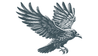 crow vector, raven vector