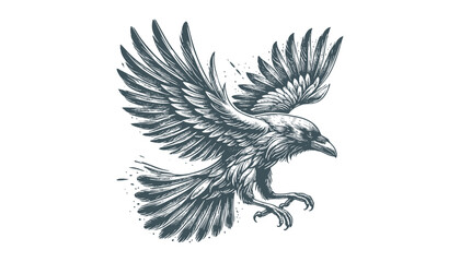 crow vector, raven vector