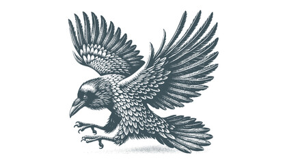crow vector, raven vector