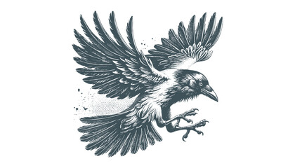 crow vector, raven vector