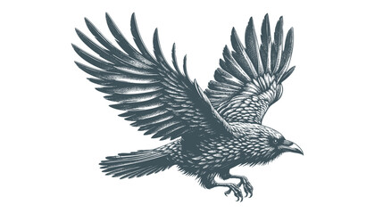 crow vector, raven vector