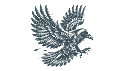 crow vector, raven vector