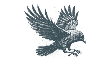 crow vector, raven vector