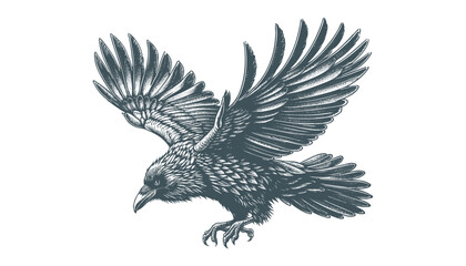 crow vector, raven vector