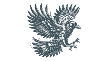 crow vector, raven vector