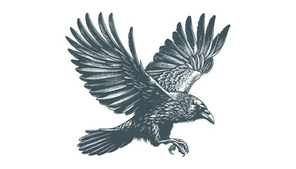 crow vector, raven vector