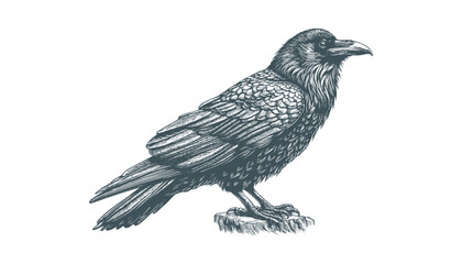 crow vector, raven vector