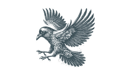 crow vector, raven vector