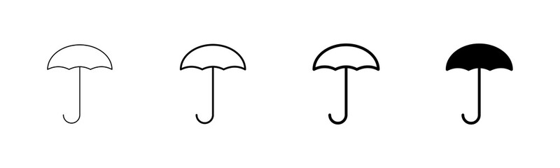 umbrella icon vector isolated on white background. Umbrella vector icon