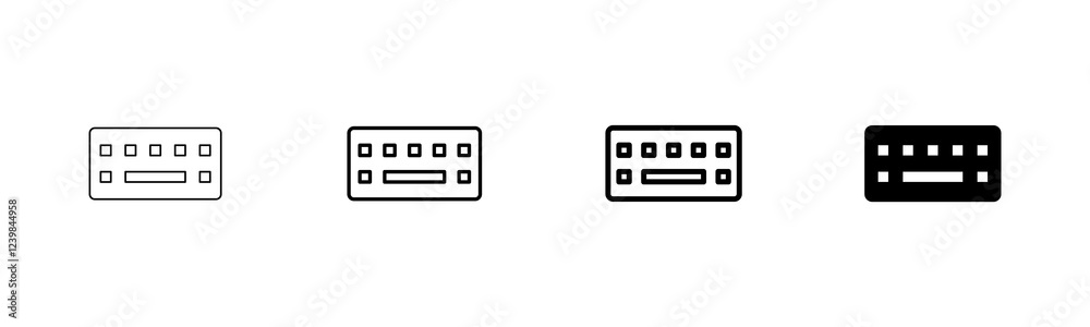 Fototapete keyboard icon vector isolated on white background. keyboard vector symbol