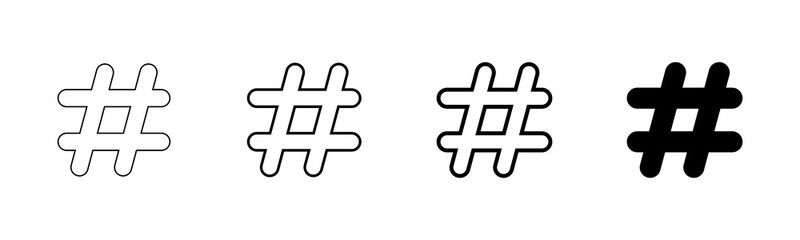 Hashtag icon vector isolated on white background. hashtag vector icon