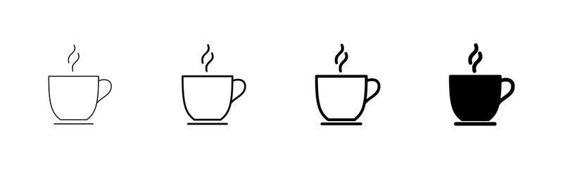 coffee cup icon vector isolated on white background. Coffee cup icon. Coffee vector icon. Tea