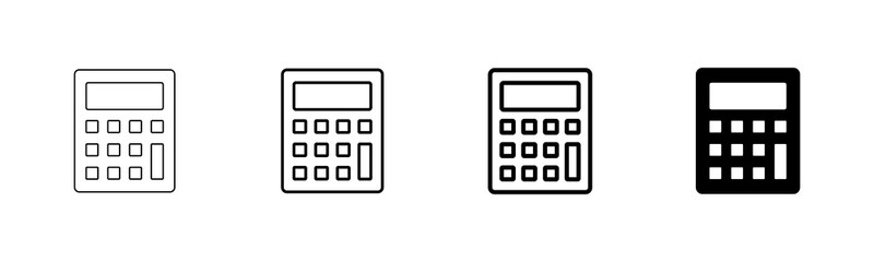 Calculator icon vector isolated on white background. Calculator vector icon. Accounting icon