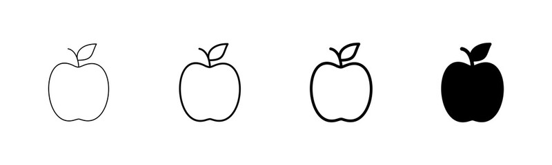 Apple icon vector isolated on white background. Apple vector icon.