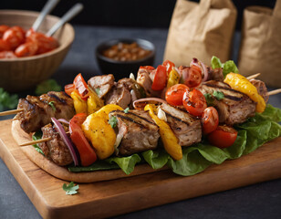 grilled chicken with vegetables