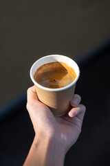 glass of coffee on the table