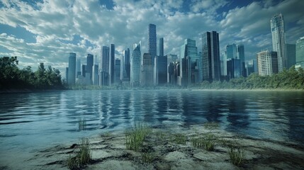 Fototapeta premium 102.Water Scarcity Concept on Earth