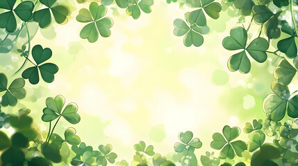 green background with leaves