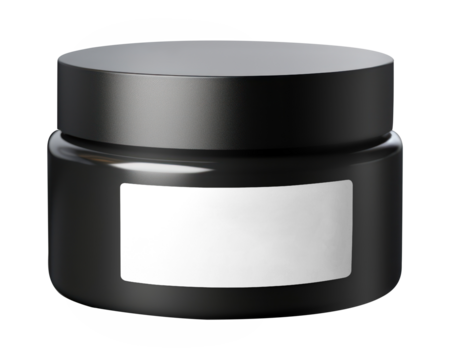 Cream jar png, product packaging, transparent background